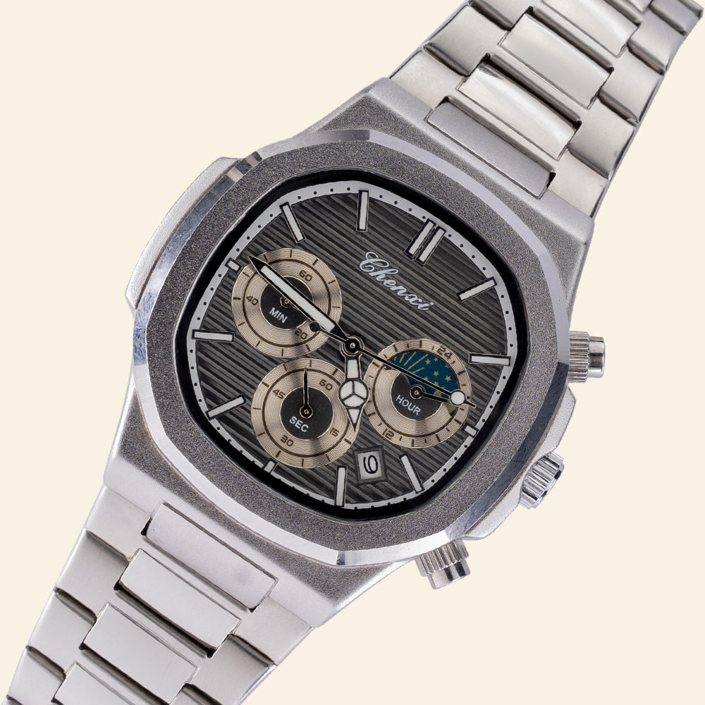 	CHENXI 092 Sport Chronograph with Moon Phase Display